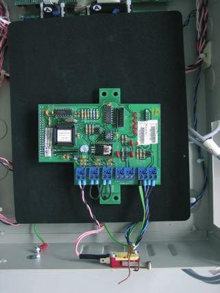 The card also provides wiring termination points for the input and output devices.