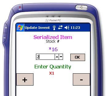Update Inventory with Serialized Parts Update Inventory will recognize the stock numbers of serialized parts.