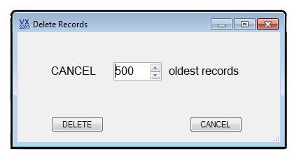 Delete Function The delete function allows you to delete the oldest records on the 2214 event logger module.