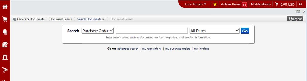 Simple Search Simple Search searches for documents based on document type, search terms and date range.