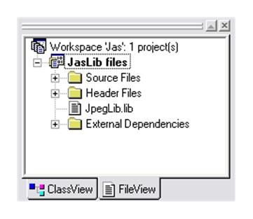 4.3 Graphical User Interface Development 38 6. a library file, JasLib.lib, is generated when JasLib project is built.