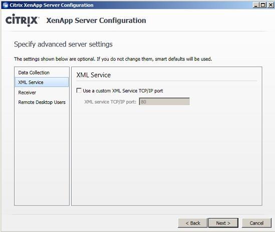 Figure 8: Configure Advanced Server Settings All