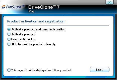 Note Installation without purchasing a serial number will activate a time-limited evaluation version of DriveClone. 4.