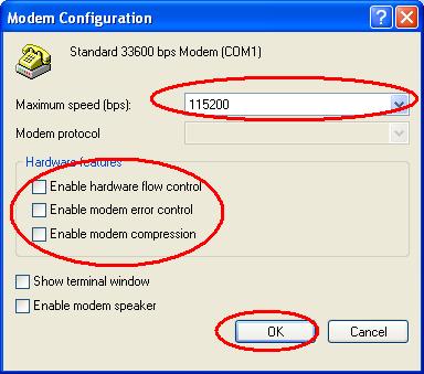 27.Click OK button to finish Dial-Up program configuration 28.