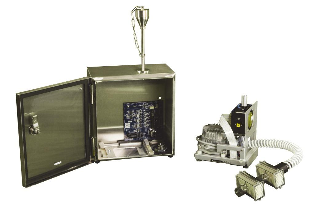 Figure 5. Hot swappable optical sensor and blower chassis/assembly shown outside of the enclosure assembly with the interconnect board.