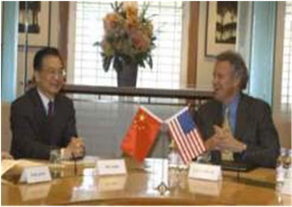 A deep relationship with China Premier Wen Jiabao Dec.