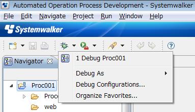 1. Open the menu item Run >> Debug Configuration. Click the on (the Debug button) on the toolbar, then select the debug configuration which has already been created.