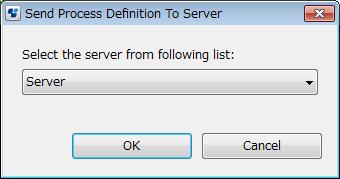 1. In the Navigator view, right-click the process definition that is to be uploaded to a Management Server, and select Send to Server.