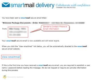 Recipient Access J Overview: This job aid reviews the process of accessing email content sent via encrypted smartmail delivery. 1.