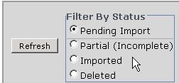 The Filter By Status options provide different filtered views of the enrollments.