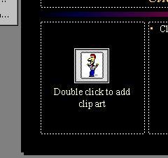 2. Double-click on the big-nosed one as he requests. If necessary, put in your Office '97 CDRom to get the images loaded.