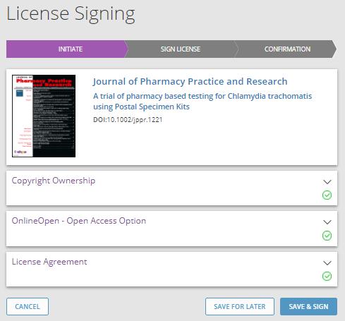 License Signing Option to Sign or Save for Later 2b 7.