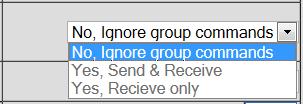 Yes, Send & Receive The lamp will both originate group commands based on the trigger AND respond to group commands from other lamps in its group 2.