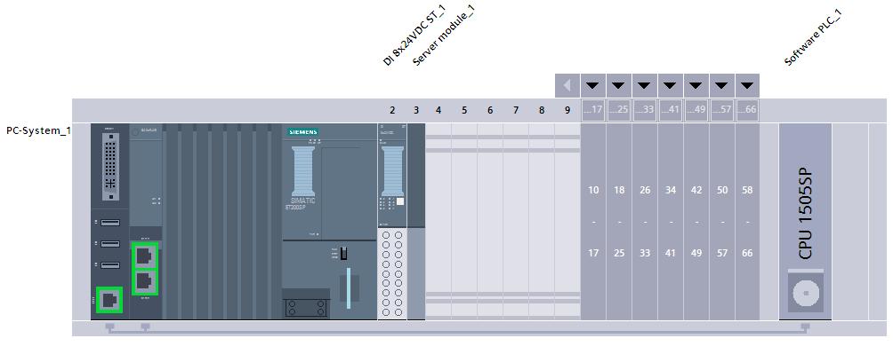 Siemens AG 2017 All rights reserved 3 Engineering 3 Engineering 3.1 Configuring TIA Portal 3.1.1 Configuring the CPU 1515SP PC (CPU 1505SP) Configure the CPU 1515SP PC according to Figure 3-1 or refer to the included TIA Portal project for information on how to configure it.