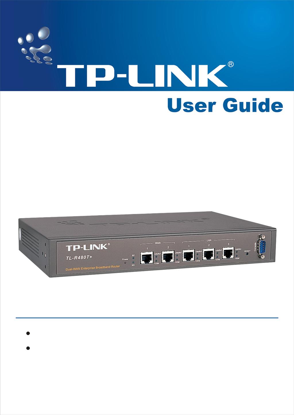 TL-R480T+ Load Balance Broadband Router Intel IXP Core, Main