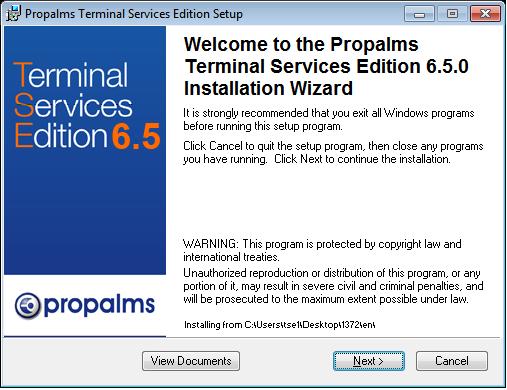 Propalms Terminal Services Edition manages remote configurations by pushing the Propalms Terminal Services Edition Application Server roles to the targeted servers.