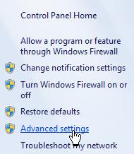 Opening a Program in Windows Firewall B.