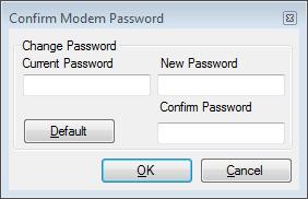 password that can be changed only when the modem is connected and there is a link with the panel.