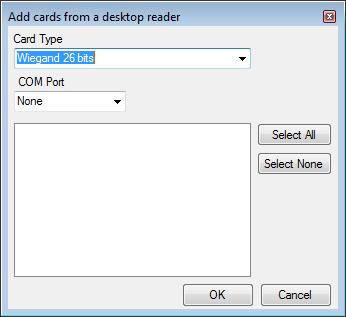 Enrolling Cards using a Desktop Reader H. Enrolling Cards using a Desktop Reader This option is available for users connected to a desktop reader. To enroll cards using a desktop reader: 1.