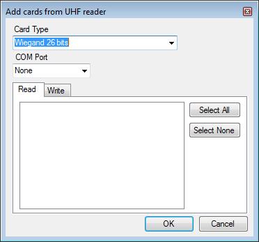 Enrolling Cards using a UHF Reader I. Enrolling Cards using a UHF Reader This option is available for users connected to a UHF reader. To enroll cards using a UHF reader: 1.