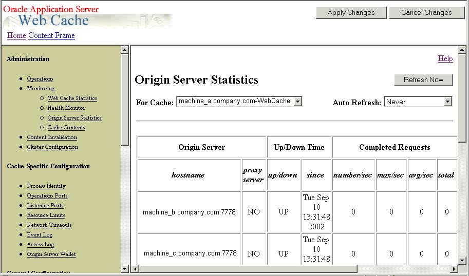 How to deploy OracleBI Discoverer with load balancing using OracleAS Web Cache Hint: If the changes that you apply are not accepted, you might find that the capacity that you have defined on one or