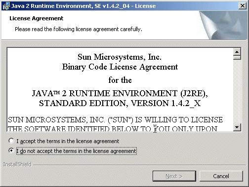 Depending on the software already installed on the client machine, you might have to download and install a Java Virtual Machine (JVM) (e.g. Java Plug-in).
