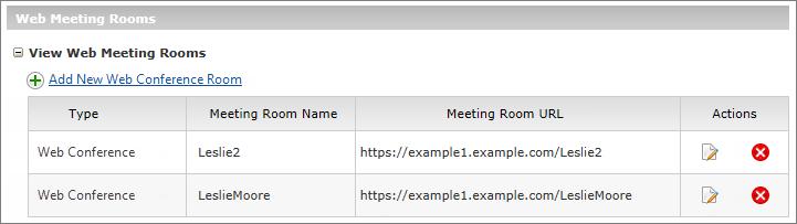 Adding and Managing Clients (Users) Update Web Meetings Expand the Web Meetings section to view and manage the