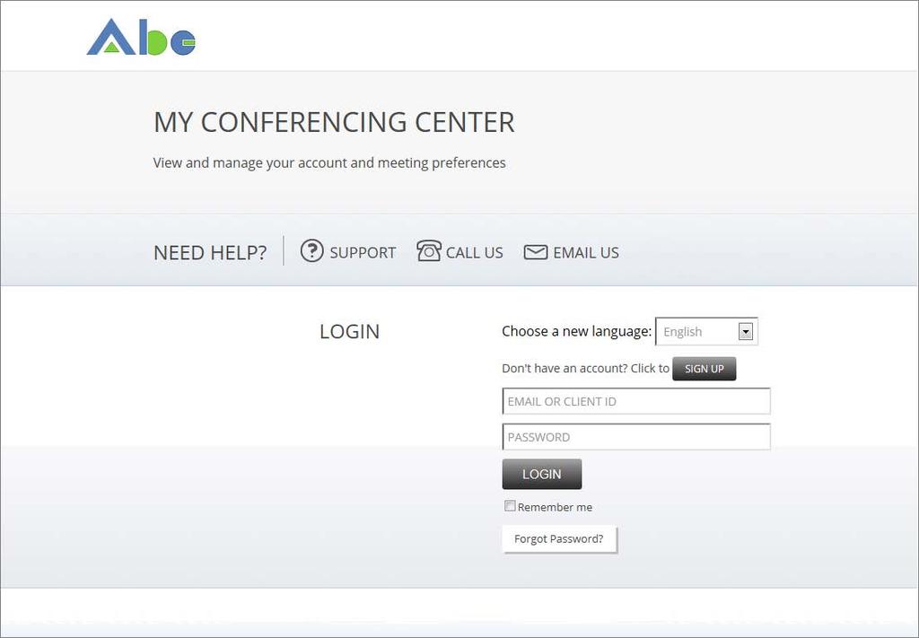 Managing Site Settings and Branding My Conferencing Center Your company might offer My Conferencing Center a streamlined version of the Admin Portal that gives quick access to frequently-used meeting