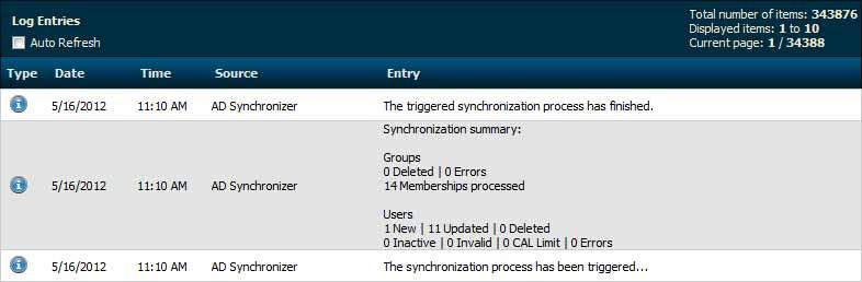 If you have activated the synchronization interval, a new import process will automatically be started in the configured interval.