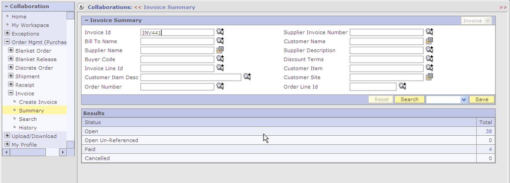Viewing the Completed Invoice Enter Invoice Number shown previously Click Search