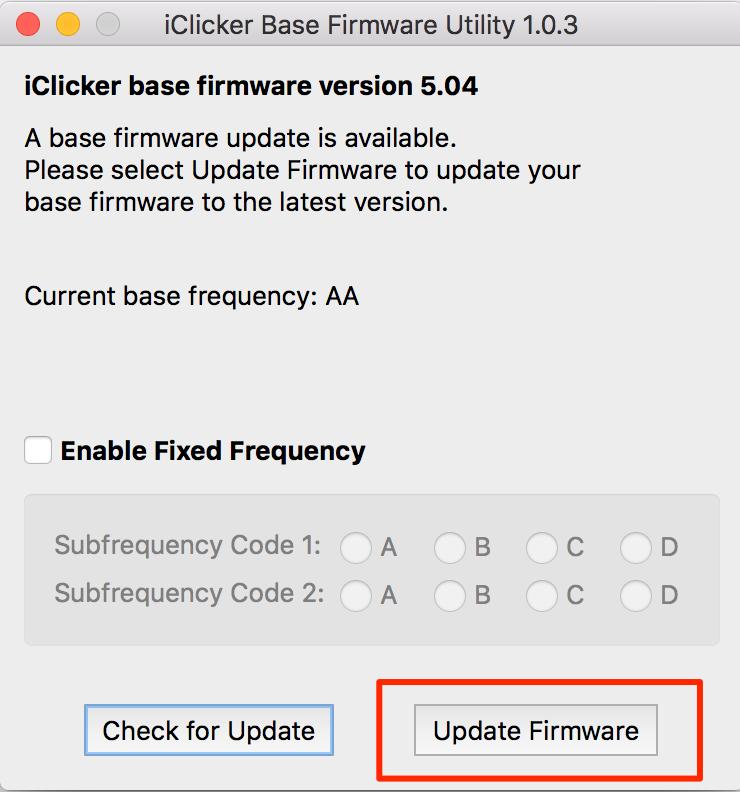 Update Base Firmware To update your base firmware: 1. Ensure the computer you are using has an internet connection. 2. Check to see if an update is available. (See above Check Base Firmware Version.