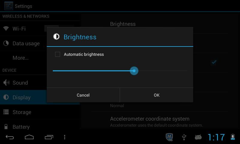 brightness, as below interface: Click Sleep, Adjust the inactivity time of the