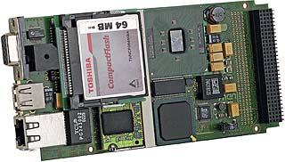 EM02 - ESM with Pentium III Embedded System Module with: ULP Pentium III / 933 MHz ULV Celeron / 400 MHz Up to 512 MB DRAM, CompactFlash Graphics, USB 1.
