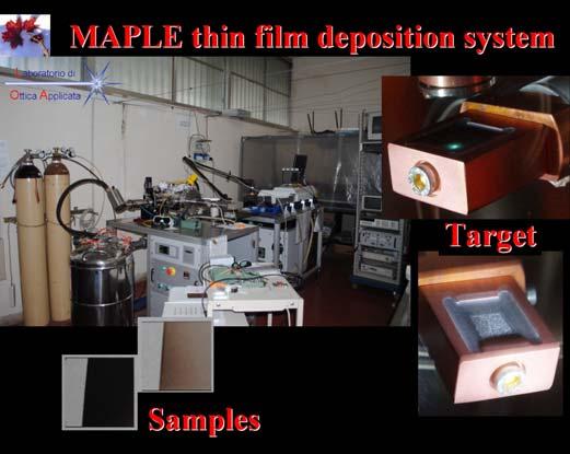 Optical properties and characterization Name Picture Description Site Responsible 1 Laser Nd:YAG MAPLE (Matrix Assisted Pulsed Laser Evaporation) system for biomaterials and polymeric thin film