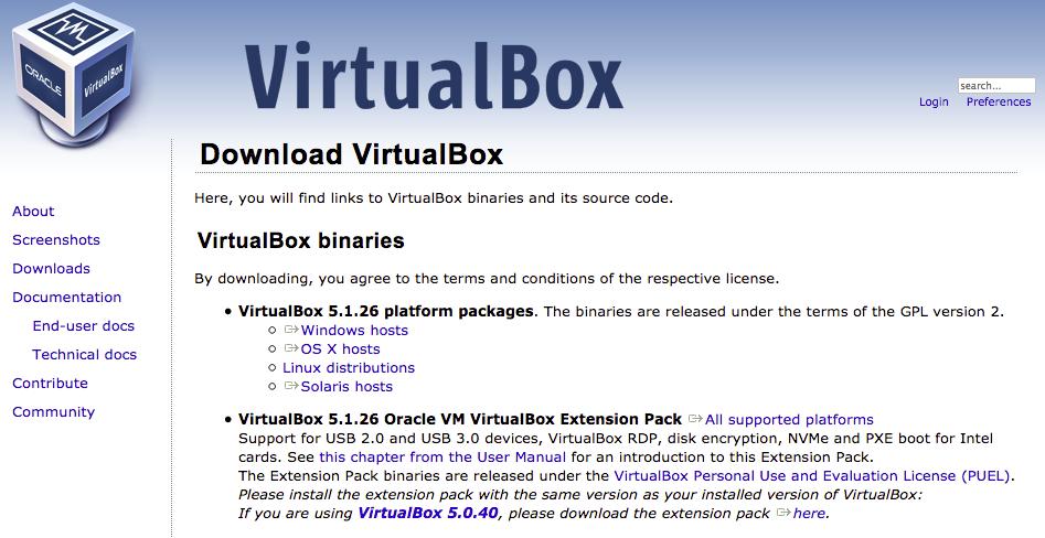 You need to download a version that matches your host machine (the machine you are currently running). I.e. if you are using a windows computer right now, and have the windows OS running on it, then you would download the VirtualBox platform package for Windows hosts.