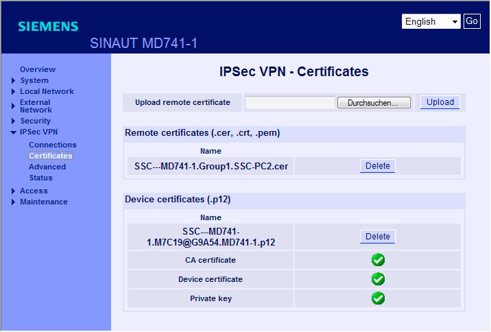 Configuring remote access via a VPN tunnel 5.3 Remote access - VPN tunnel example with SCALANCE M and SOFTNET Security Client 3.