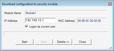 Firewall in advanced mode 3.1 SCALANCE S as firewall and NAT router 2. Select the "Transfer" > "To module..." menu command. 3. Start the download with the "Start" button.