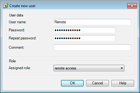 Firewall in advanced mode 3.2 Creating user-specific firewall rules 3.2.5 Creating remote access users Creating a remote access user 1.