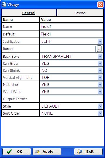Standard Tab Text Element Text Element Properties Right Click the element to view the Properties. You can amend the properties if required.