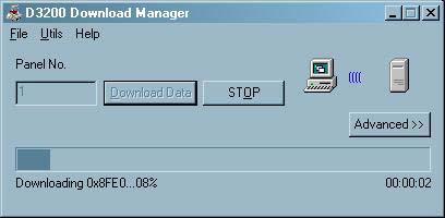 Dimensions D3200 Software Instructions Page 23 of 29 Download Manager The Download Manager program is responsible for transferring information contained in the *.ini file to the device.