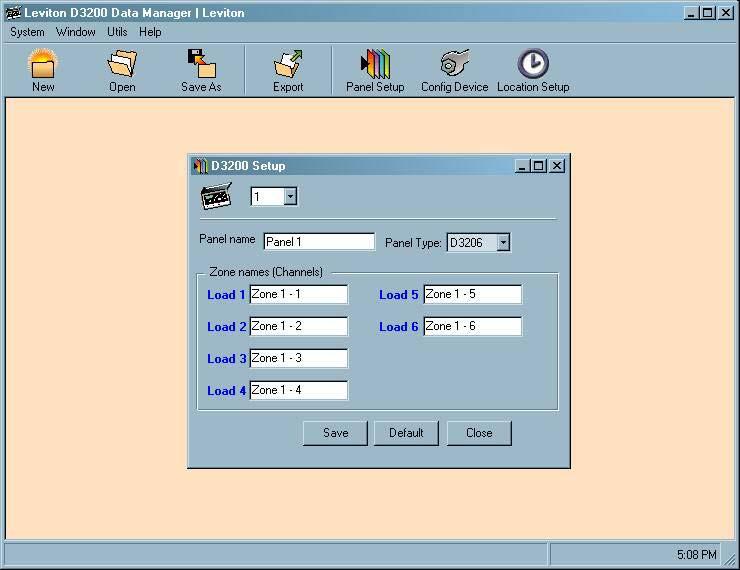 Dimensions D3200 Software Instructions Page 5 of 29 New System When creating a new file, the D3200 Setup screen appears. This screen is used to enter basic system information.