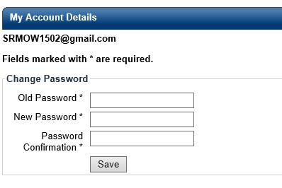 3. Click on Account Details. 4. Enter your old and new passwords.
