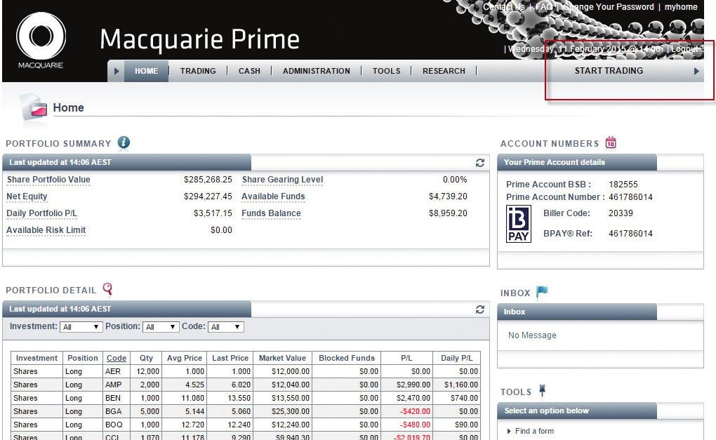 1 Access the new trading platform What system requirements are required to access Macquarie Online Trading?
