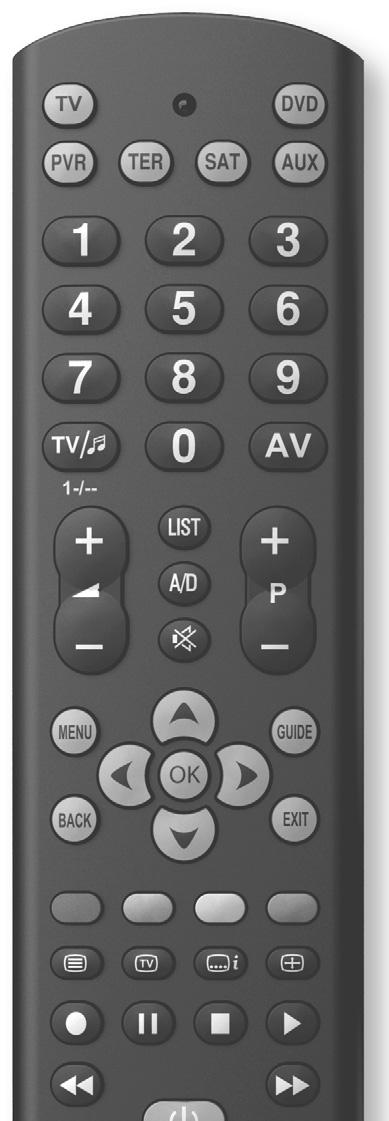 The remote control has a permanent memory, so it does not lose its settings even if there are no batteries in it.