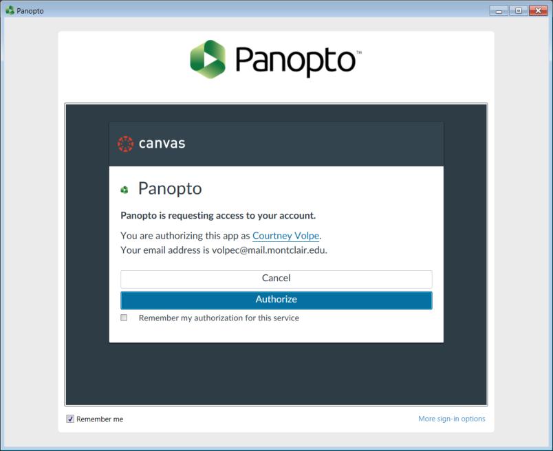 1) Launch Panopto on your computer 2) Enter your MSU NetID username and password 3) Click