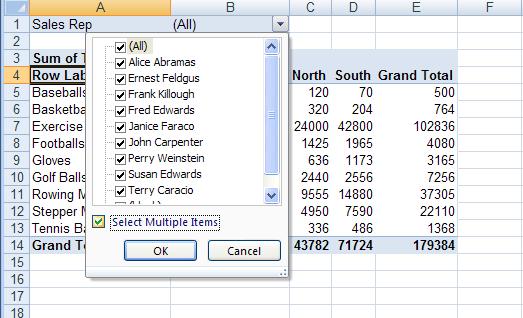 Simply check or uncheck fields in the top half of the Pivot Table field list. You can always rearrange the order of fields by dragging the fields around the bottom half of the field list.