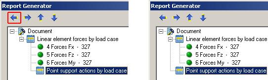 Figure 256: Changing the root of the Point supports actions by load case 11. Select Point supports actions by load case and click Table properties. 12.