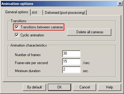Step 3: Launch the animation Next, view the animation as a translation between cameras: 1. On the Animation toolbar, click. 2.
