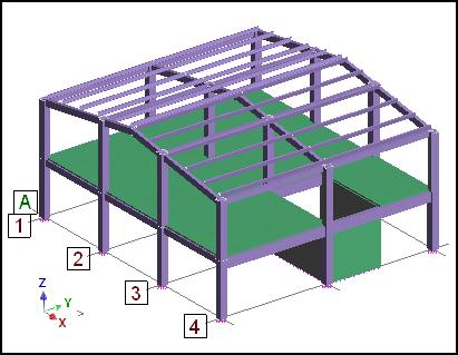 Lesson 2: Modeling and managing your structure In this lesson you will create and adjust the elements of a structure in one level using CAD commands available in Advance Design: copy (by mirror and