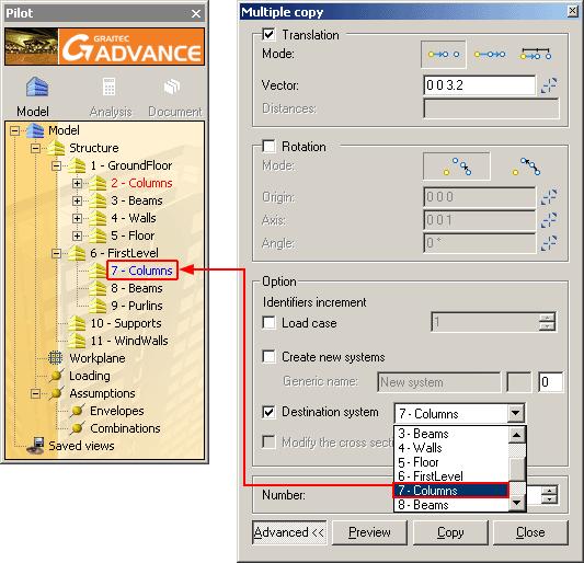 Set the translation copy parameters: In the Number field, input 1 to generate a copy.